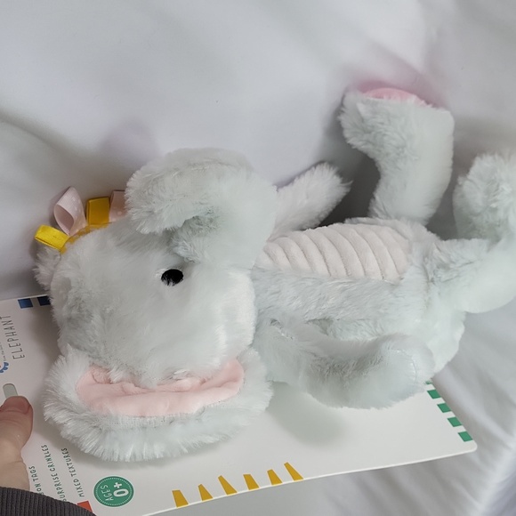 Snuggables Sensory Elephant Plush Rattle Crinkle Toy New With Tag 12" - Picture 5 of 8